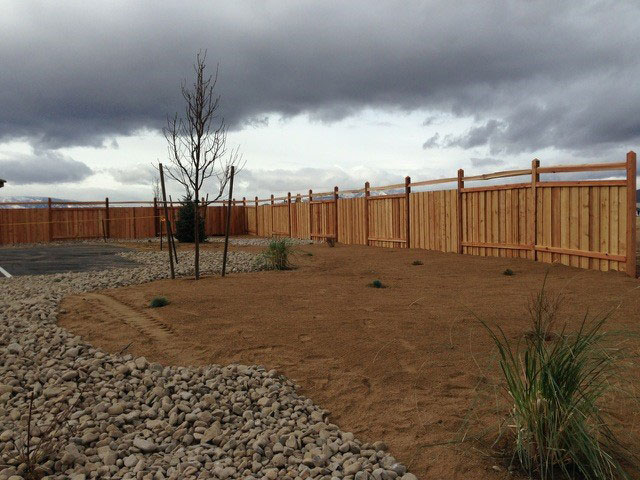 Wood fencing