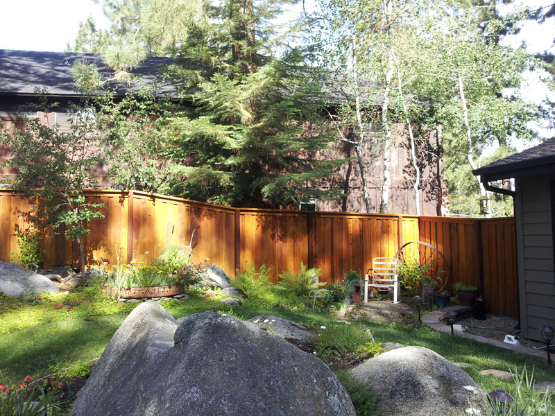 Wood fencing